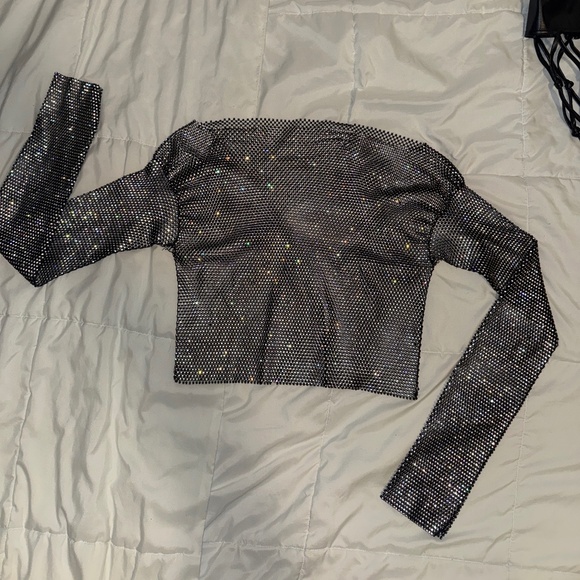 Sequins SwimSuit Cover Shirt - Picture 1 of 3